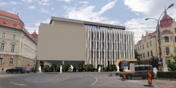 Proiect pentru clădirea dintre Palatul de Justiție și Baroul Bihor | Proiectanții au anunțat că vor lucra la noi variante