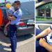 Agentul salvator | Un copil închis într-o mașină din parcarea unui magazin din Oradea a fost salvat de un polițist