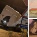 FOTO | Cabina unui camion, spulberată de un autotren, pe Șoseaua Borșului. Șoferul a scăpat ca prin minune fără să fie rănit