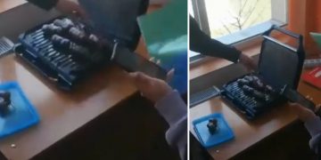 VIDEO. ”Picnic” la școală | Elevi de la Colegiul Economic din Oradea, filmați în timp ce prăjesc mici în sala de clasă