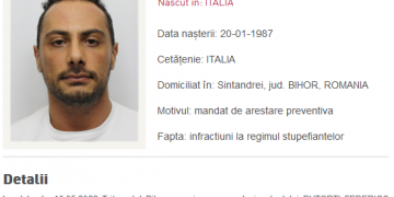 Acuzat de trafic de droguri, un italian stabilit lângă Oradea a fost condamnat la 4 ani de închisoare | E dat în urmărire națională