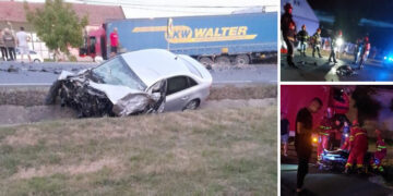 Grav accident lângă Oradea, pe DN 79 | O femeie a murit în urma ciocnirii dintre un autotren și un autoturism