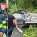 Un pompier din Bihor, aflat în concediu, a salvat viața a două persoane care s-au răsturnat cu mașina în șanț