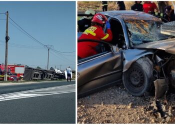 FOTO. Două persoane rămase încarcerate în urma a două accidente rutiere produse în Bihor