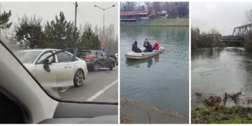 Un orădean s-a aruncat în Crișul Repede după ce și-a agresat concubina și a lovit mai multe mașini