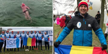 Orădeanul care se pregătește să concureze în apă de sub 5 grade Celsius | Ovidiu Tirla este campion mondial la înot în ape înghețate