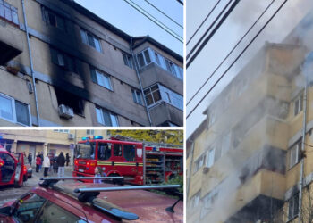 O lumânare aprinsă, lăsată nesupravegheată, este cauza probabilă a incendiului dintr-un bloc de pe Strada Moldovei, din Oradea
