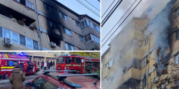 O lumânare aprinsă, lăsată nesupravegheată, este cauza probabilă a incendiului dintr-un bloc de pe Strada Moldovei, din Oradea