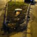 Și-a abandonat mașina într-un scuar pe care l-a facut praf