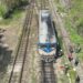 Locomotiva unui marfar încărcat cu motorină a luat foc lângă Gara Centrală