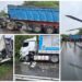 Un bihorean implicat într-un grav accident cu două tiruri. Trei răniți