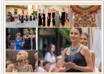GALERIE. Defilare de poveste, bijuterii spectaculoase. Coiful cu care o orădeancă a cucerit America, etalat la Art Jewelry Festival