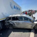 Accident violent pe Autostrada Vestului / Un TIR  scăpat de sub control a spulberat patru mașini / 11 persoane implicate, patru victime rănite, dintre care un minor