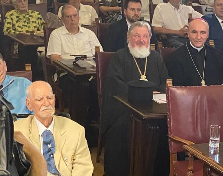 GALERIE. Episcopul Virgil Bercea la aniversarea a 100 de ani a boierului spiritului Constantin Bălăceanu Stolnici