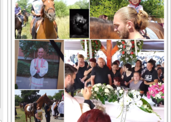 VIDEO. GALERIE. Sute de oameni l-au plâns ieri pe Paul, tânărul care a ars de viu pe un câmp din Săcădat. Spunea că vrea să fie condus pe ultimul drum de cai. Basil, calul lui Paul, a plâns