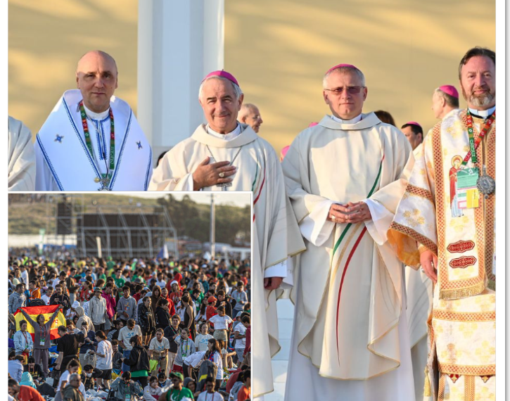 Episcopii Oradiei la cel mai mare  eveniment catolic din lume. PS Virgil Bercea și PS László Böcskei, slujbă alături de Papa, în fața a 2 milioane de pelerini