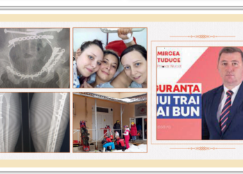 GALERIE. Stomatologul din Ștei căruia i s-au implantat 8 proteze în bazin şi picioare după ce s-a prăbușit peste ea un bloc de gheată, față în față cu primarul de Nucet