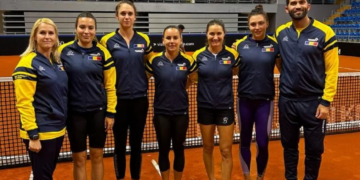 Irina Bara în echipa națională a României din Billie Jean King Cup. La un punct de calificare