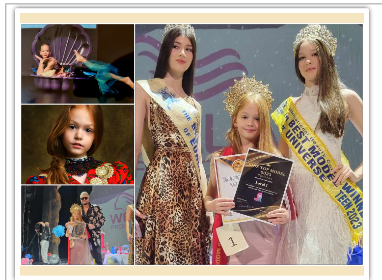GALERIE. Kids Top Model 2023 Kassandra Cristian va reprezenta  România la Word Chiampionship of Performing Arts