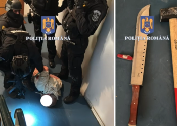 Un puști de 14 ani, din zona Salonta, și-a  ”apărat” concubina minoră, cu maceta, de polițiști. Ce i s-a întâmplat
