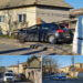 Accident spectaculos. A ras un stâlp de electricitate pe o stradă din Oradea