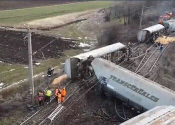 Tren cu 35 de vagoane care circula în relația Salonta – Roșiori Nord, deraiat