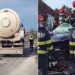 Manevre pentru descarcerarea unei persoane, trafic blocat după ciocnirea a două utilitare în zona Cornițel