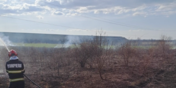 Arde un teren între Lugaşu de Jos şi Urvind