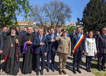 Ceremonii militare prilejuite de sărbătorirea a 105 ani de la eliberarea, cu ajutorul Armatei României, în frunte cuGeneralul Traian MOȘOIU, de sub regimul bolșevic al lui Bela Kun
