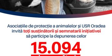 Prima inițiativă cetățenească din Oradea a strâns peste 15.000 semnături. Susținătorii Misiunii Grivei, așteptați la Primăria Oradea cu patrupedele la depunerea proiectului