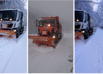 Zăpada de 10 cm în Bihor. Utilajele au trecut la deszăpezire