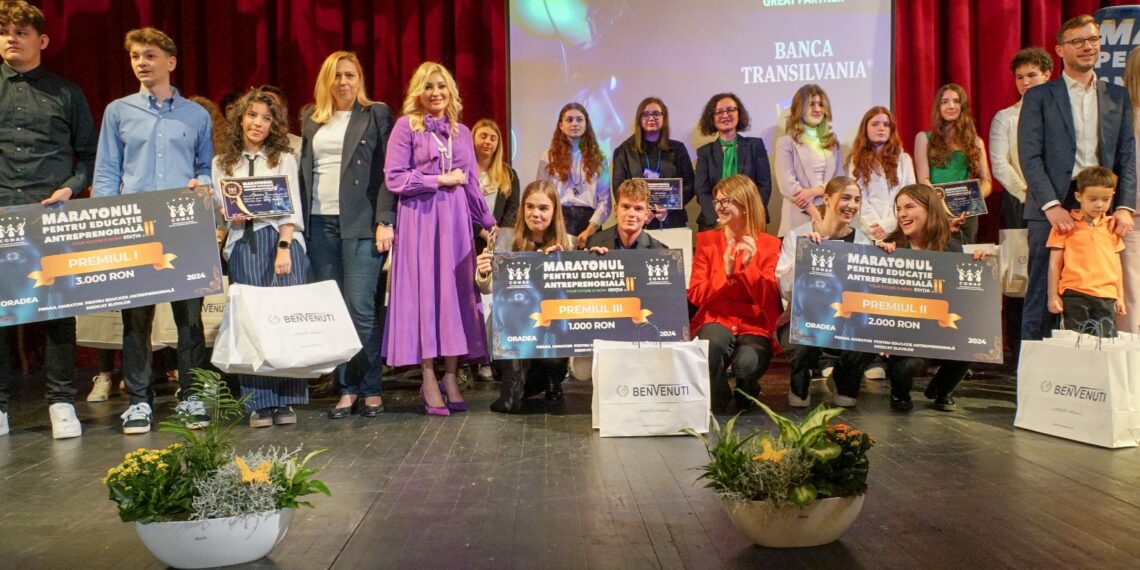 Trei echipe de liceeni, din Bihor s-au calificat la etapa națională a proiectului ”Maratonul pentru Educație Antreprenorială” 