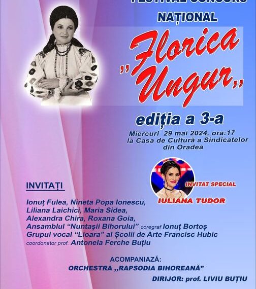 Începe Festivalului-Concurs Național de Muzică Populară Florica Ungur, ediția a III-a