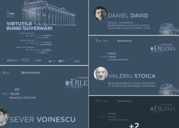 Eveniment de excepție: Conferințele Dilema la Oradea cu :  Valeriu Stoica, Emil Hurezeanu, Daniel David, Sever Voinescu