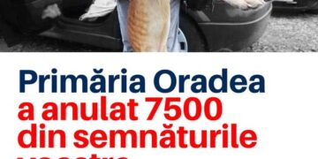 Primăria Oradea a invalidat 7500 de semnături pentru Misiunea Grivei. Silviu Dehelean :În tot acest timp cățeii din adăpost mor. Reluăm campania, nu ne lăsăm