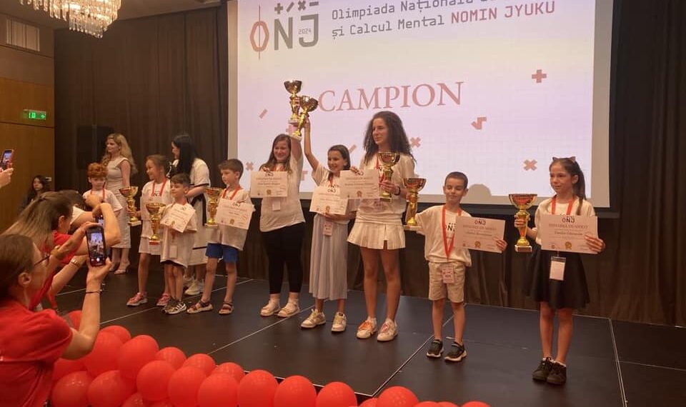 15 copii care se pregătesc la Centrul de Soroban și Aritmetică mentală Oradea, premiați la Olimpiada Națională Nomin Jyuku