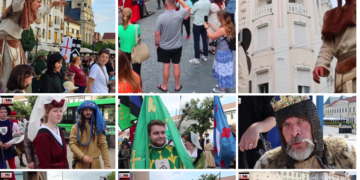 Prezentare de modă medievală,  jurământul cavalerilor, o luptă între răufăcători medievali au deschis Festivalul Medieval