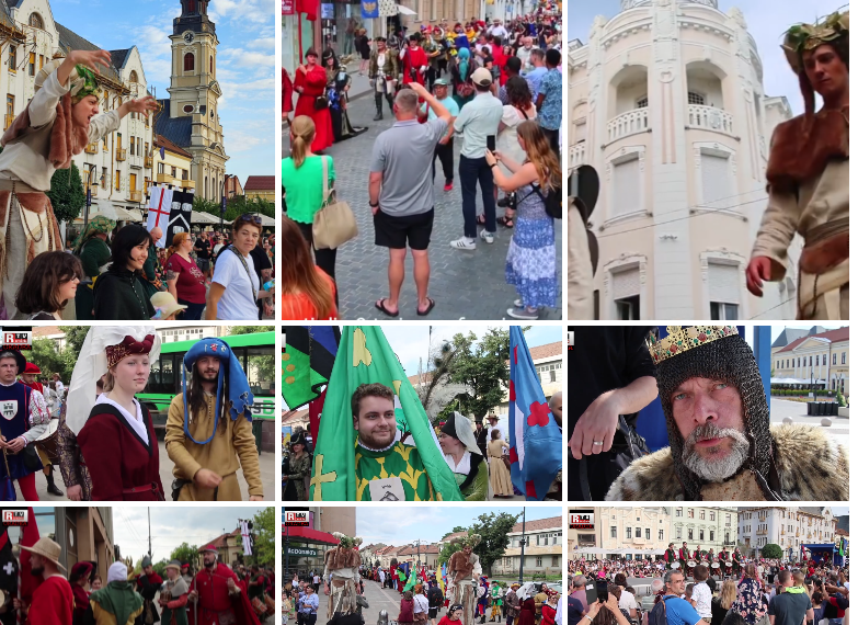 Prezentare de modă medievală,  jurământul cavalerilor, o luptă între răufăcători medievali au deschis Festivalul Medieval