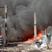 Pompierii din Bihor la un incendiu devastator pe 3000 m la o hală de deșeuri carton și hârtie