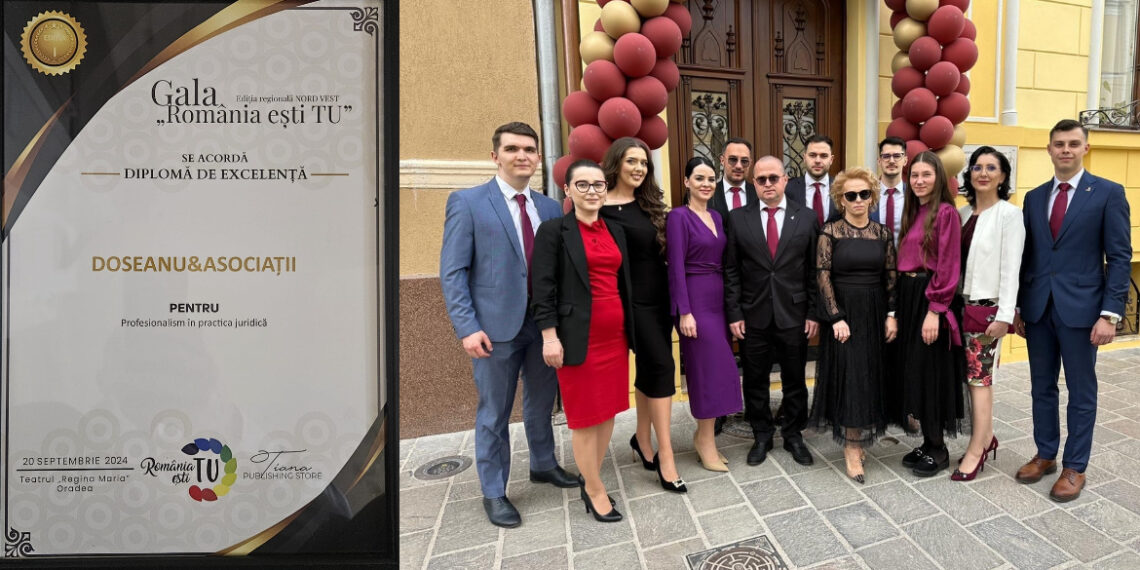 Societatea de avocatură „DOSEANU&ASOCIAȚII” distinsă cu Diplomă de excelență pentru profesionalism în practica judiciară