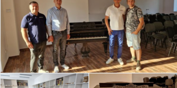 Centrul Cultural Țețchea dotat cu peste 700 de cărți şi un pian prin donația Kiwanis Men’s Club – Oradea – Varadinum