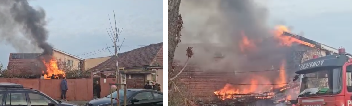 Update. Incendiu violent în inima orașului, langa Podul Centenarului.Fumul gros se vede de la sute de metri depărtare
