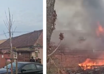 Update. Incendiu violent în inima orașului, langa Podul Centenarului.Fumul gros se vede de la sute de metri depărtare