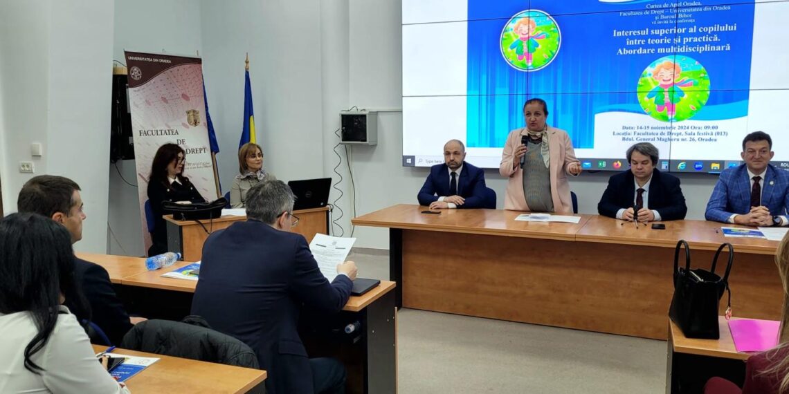 Judecători, procurori, avocați, reprezentanți ai Camerei Executorilor din Oradea și Alba-Iulia, ai Avocatului Poporului au vorbit despre interesul superior al copilului intre teorie și practica