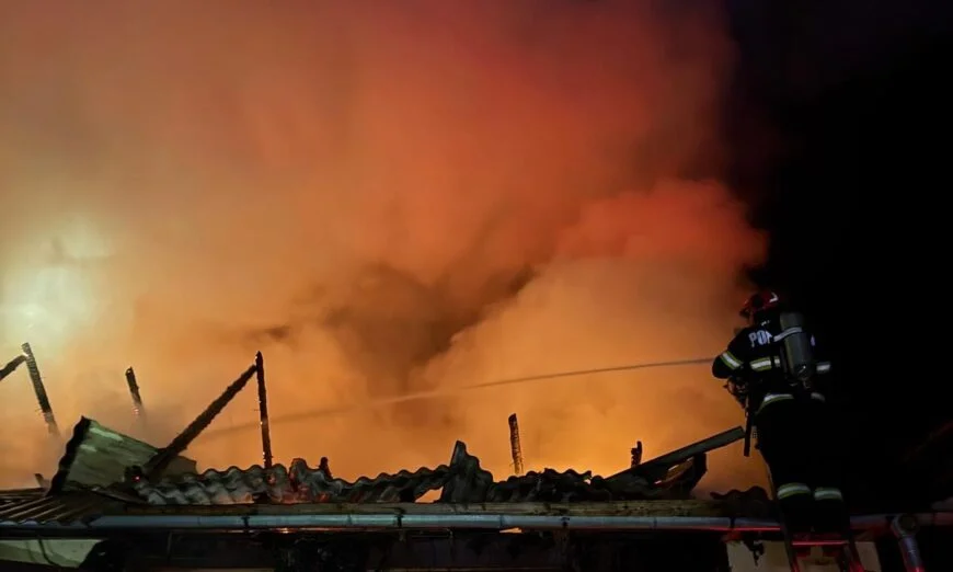 Incendiu violent intr-o localitate din Bihor