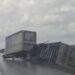 Cod portocaliu de vânt: un autoturism a fost răsturnat 