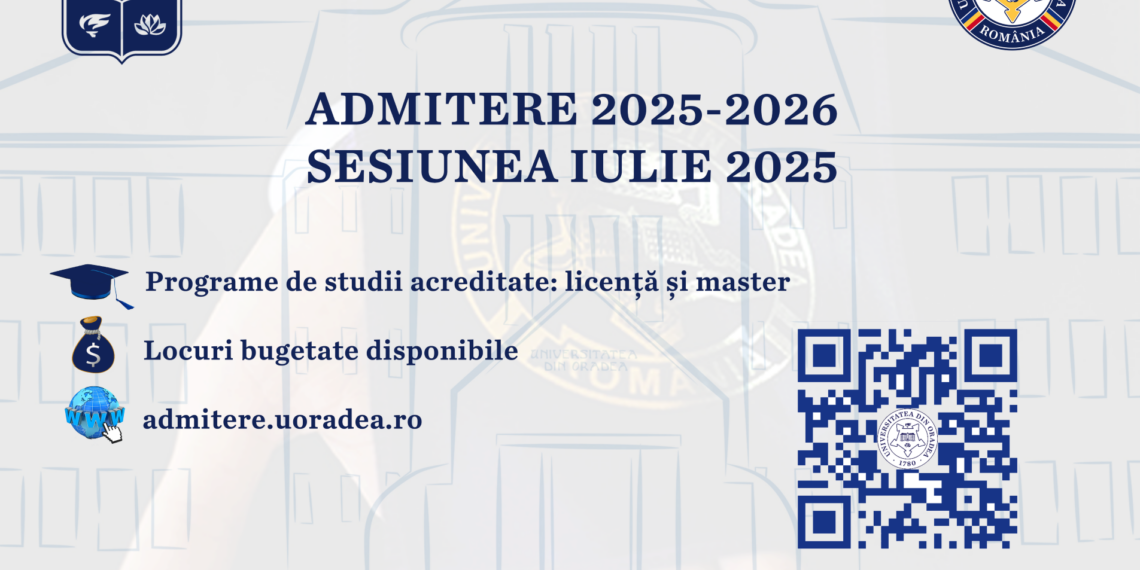 A început admiterea la Universitatea din Oradea: peste 2.800 de locuri bugetate, noi oportunități pentru viitorii studenți