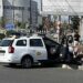 Accident pe Bulevardul Decebal: două mașini implicate, taxi proiectat pe trotuar