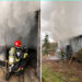 Flăcări uriașe în Cetariu! O anexă a fost mistuită de foc