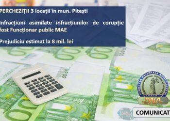 Percheziții DNA într-un dosar de corupție ce vizează un fost funcționar public din Ministerul Afacerilor Externe. Prejudiciu peste 8 milioane de lei.